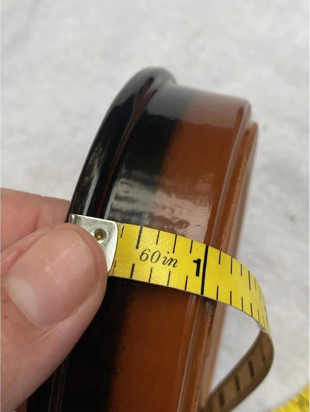 4 Vintage Cermer Rust Red Terracotta Ramekins W/ Black Glaze Band Made in Spain